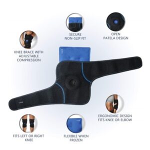 ComfiLife Knee Ice Pack with Wrap – Knee Brace – Reusable Hot & Cold Therapy Gel Pack – Adjustable Compression Support for Injuries, Knee Pain, Knee Surgery, Arthritis, Meniscus and More - Image 2