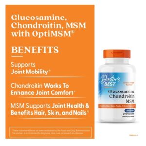 Doctor's Best, Glucosamine Chondroitin MSM, 240 Capsules - Image 3