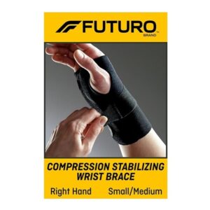 FUTURO 48400EN Energizing Wrist Support, S/M, Fits Right Wrists 5 1/2"- 6 3/4", Black - Image 2