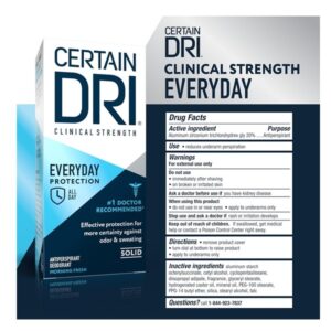 Certain Dri Everyday Strength Clinical Unisex Fresh Solid Antiperspirant, 2.6 Ounce - Image 4