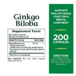 Nature's Bounty, Ginkgo Biloba, 60 mg, 200 Capsules - Image 2