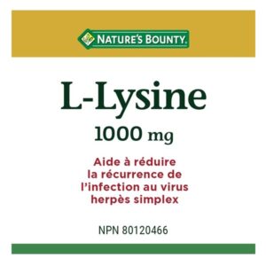 Nature's Bounty L-Lysine Tablets, 60 Count - Image 3