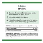 Nature's Bounty L-Lysine Tablets, 60 Count - Image 4