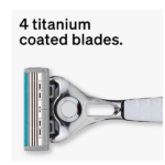 Schick Quattro Mens Titanium Razor Blade Refills For Men Value Pack, 6 Count - Image 3