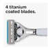 Schick Quattro Mens Titanium Razor Blade Refills For Men Value Pack, 6 Count - Image 3