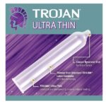 Trojan Condom Sensitivity Ultra Thin Lubricated, 12 Count - Image 2