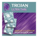 Trojan Condom Sensitivity Ultra Thin Lubricated, 12 Count - Image 3