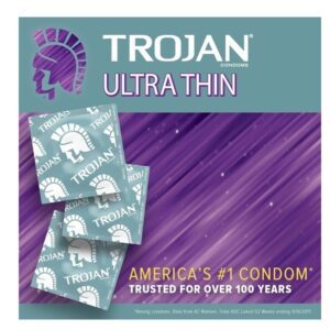 Trojan Condom Sensitivity Ultra Thin Lubricated, 12 Count - Image 3