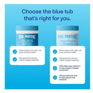 Vital Proteins Collagen Peptides Powder, Promotes Hair, Nail, Skin, Bone and Joint Health, Unflavored 9.33 OZ - Image 6