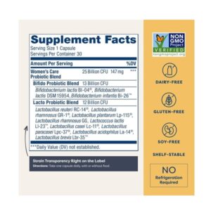 Renew Life Women's Flora Care Probiotic Supplement Vegetable Capsules, 30 CT - Image 2