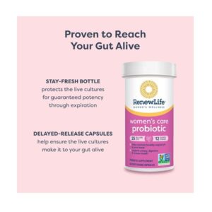 Renew Life Women's Flora Care Probiotic Supplement Vegetable Capsules, 30 CT - Image 5