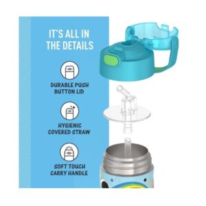 THERMOS FUNTAINER Water Bottle with Straw - 12 Ounce - Kids Stainless Steel Vacuum Insulated Water Bottle with Lid, Mickey Mouse - Image 4