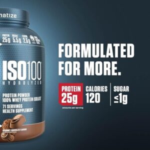 Dymatize Nutrition ISO100 Hydrolyzed Whey Protein Isolate | Fast-Digesting | Muscle Recovery Formula with Amino Acids | Low Sugar & Fat | Gourmet Chocolate | 5 lbs - Image 4