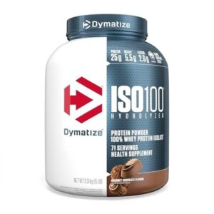 Dymatize Nutrition ISO100 Hydrolyzed Whey Protein Isolate | Fast-Digesting | Muscle Recovery Formula with Amino Acids | Low Sugar & Fat | Gourmet Chocolate | 5 lbs - Image 1