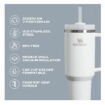 Stanley Quencher H2.0 Tumbler with Handle and Straw 40 oz | Flowstate 3-Position Lid | Cup Holder Compatible for Travel | Insulated Stainless Steel Cup | BPA-Free | Stone - Image 4