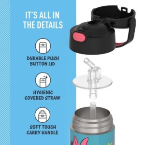 THERMOS FUNTAINER Water Bottle with Straw - 12 Ounce - Kids Stainless Steel Vacuum Insulated Water Bottle with Lid, Minnie Mouse - Image 2