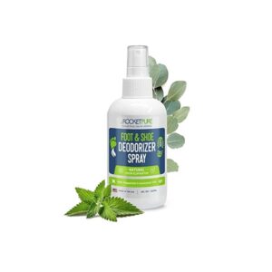 Natural Shoe Deodorizer, Foot Deodorant Spray for Athletes. Removes Odor, Stink From Bacteria. Mint Spray Freshens Better Than Powders, Antiperspirants, Insoles, Sneaker Balls. Use on Feet and Shoes. - Image 1