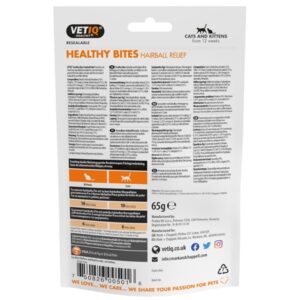 VETIQ Healthy Bites Hairball Relief Cat Treats, 65 g, Pack of 8, for Cats & Kittens 12+ Weeks - Image 5