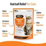 VetIQ Healthy Bites Hairball Remedy Cat Snack, 4 x 65g, Helps Prevent and Remove Cat Hairballs, Supplement for Cats Without Artificial Ingredients, Cat & Kitten Health - Image 6
