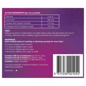 Hydralyte Apple Blackcurrant Flavoured Electrolyte Powder 10 Packs - Everyday Rehydration for Dehydration Relief Due to Heat, Travel, Illness & Exercise - Image 2