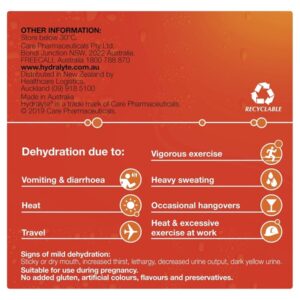 Hydralyte Orange Flavoured Electrolyte Powder, 10 Sachets, Oral Rehydration - Image 7
