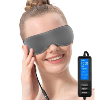 Aroma Season - Heated Eye Mask, Hot Eye Compress for Dry Eyes, Blepharitis, MGD and Blepharitis, Moist Heat Treatment to Unclog Tear Glands (Dark Gray)