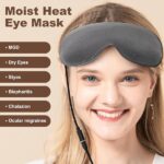Aroma Season - Heated Eye Mask, Hot Eye Compress for Dry Eyes, Blepharitis, MGD and Blepharitis, Moist Heat Treatment to Unclog Tear Glands (Dark Gray) - Image 7