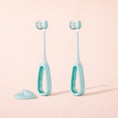 FridaBaby Triple-Angle Toothhugger Training Toothbrush for Toddler Oral Care Blue