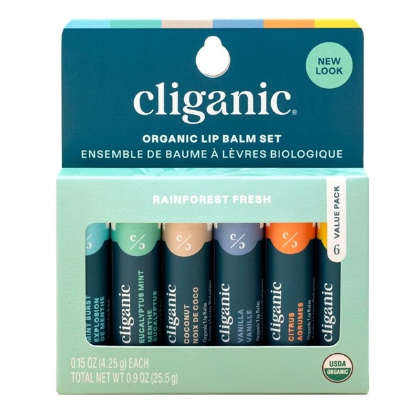 Cliganic-USDA-Organic-Lip-Balm-Set-6-Assorted-Flavors-100-Natural-Lip-Butter-Chapstick-for-Cracked-Dry-Lips.jpg Cliganic USDA Organic Lip Balm Set - 6 Assorted Flavors - 100% Natural Lip Butter Chapstick for Cracked & Dry Lips - Image 1