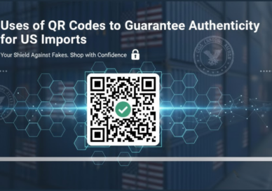 QR code authentication sticker on skincare product for verifying authenticity