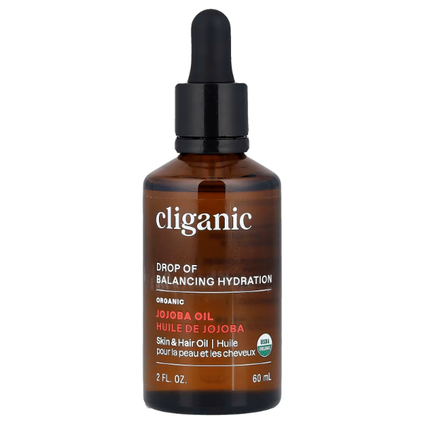 imgi_81_17 Cliganic USDA Organic Jojoba Oil, 100% Pure, 2 oz – Cold Pressed Unrefined Oil for Hair, Face & Body - Image 1