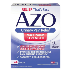 AZO urinary pain relief maximum strength tablets for fast UTI symptom relief