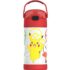 THERMOS FUNTAINER Water Bottle with Straw - 12 Ounce - Kids Stainless Steel Vacuum Insulated Water Bottle with Lid, Pokémon
