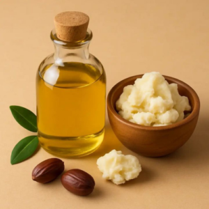Shea and cocoa butter for deep lip conditioning and repair