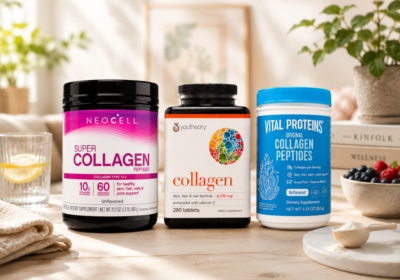Skin aging and collagen decline infographic