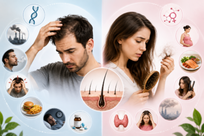 Hair fall causes men women hair loss scalp problem diagnosis