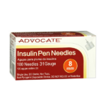 Advocate Insulin Pen Needle 31G 8mm box - 100 needles