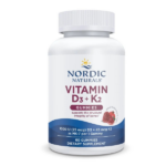 Nordic Naturals Vitamin D3+K2 Gummies, Pomegranate - 60 Count | 1000 IU Vitamin D3 + 45 mcg K2 per gummy supports bone health and muscle function. Non-GMO. Pomegranate flavor. 60 servings