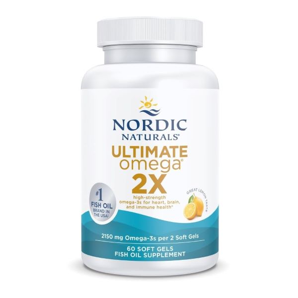 513OgwBrZ L._SL1000 Nordic Naturals Ultimate Omega 2X, 2150 mg Omega-3, Lemon, 60 Soft Gels - Image 1