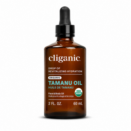 Cliganic USDA Organic Tamanu Oil, 100% Pure - For Face, Hair & Skin | Natural Cold Pressed Unrefined Hexane-Free