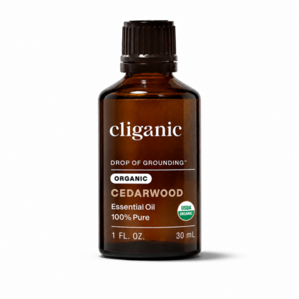 Cliganic USDA Organic Cedarwood Essential Oil - 100% Pure Natural Undiluted, for Aromatherapy Diffuser | Non-GMO Verified