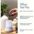 Cliganic Ceramic Diffuser (White), 100ml Ultrasonic for Essential Oils Aromatherapy, Home & Office - Image 4