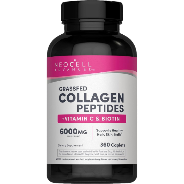 imgi_167_71brthPy50L._AC_SL1500__no_bg NeoCell Advanced Collagen Peptides | 360 Caplets | 6000mg | Grassfed Bovine | with Vitamin C & Biotin | Non-GMO, Gluten & Soy Free Supplement - Image 1