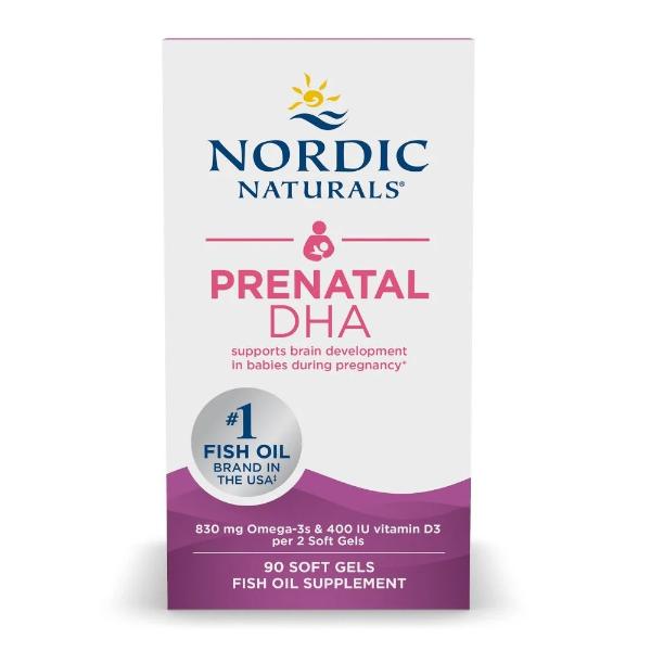 imgi_169_01741RP1-PrenatalDHAunflavored_90ct_Front_da8aa54d-3040-471d-8420-0ea348f40d31 Nordic Naturals Prenatal DHA Supplement 830Mg Omega 3 Fish Oil+400 Iu VitaminD3 For Babies During Pregnancy & Lactation Vitamins For Pregnancy | Unflavoured 90 Fishoil Softgel - Image 1
