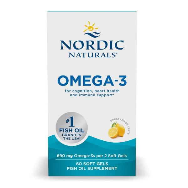 imgi_170_01760RI1-Omega3_60ct_Front Nordic Naturals Omega 3 Fish Oil 60 Count – Lemon Softgels - Image 1