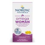 Nordic Naturals Omega Woman | 500 Mg Omega-3 Fish Oil Omega 6 GLA & 800 Mg Evening Primrose Oil | Omega 3 For Women Supports Radiant Skin & Hormonal Balance | Fish Oil Lemon Flavour 120 Softgels