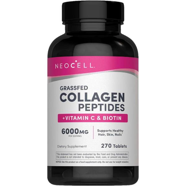 imgi_74_71kBqxOcmvL._AC_SL1500_ NeoCell Collagen Peptides Pills 270 caplets with vitamin C and biotin for hair, skin and nails